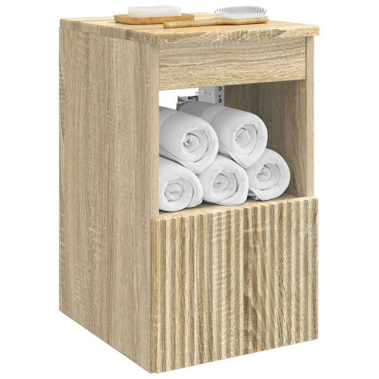 vidaXL Badezimmer Waschtisch-Einheit M30xB41xH50cm Sonoma Holzschatten