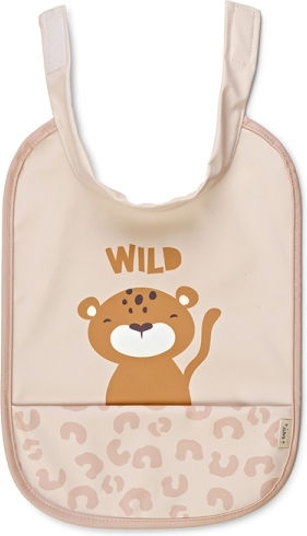 Saro Waterproof Fabric Baby Bib with Hoop & Loop Fastener Born To Be Wild