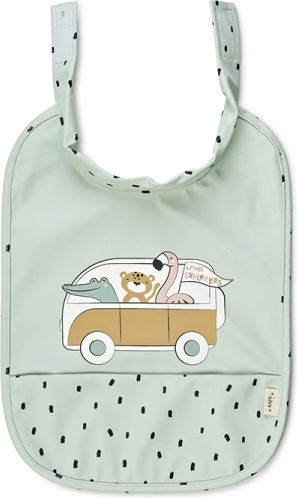 Saro Waterproof Fabric Baby Bib with Hoop & Loop Fastener