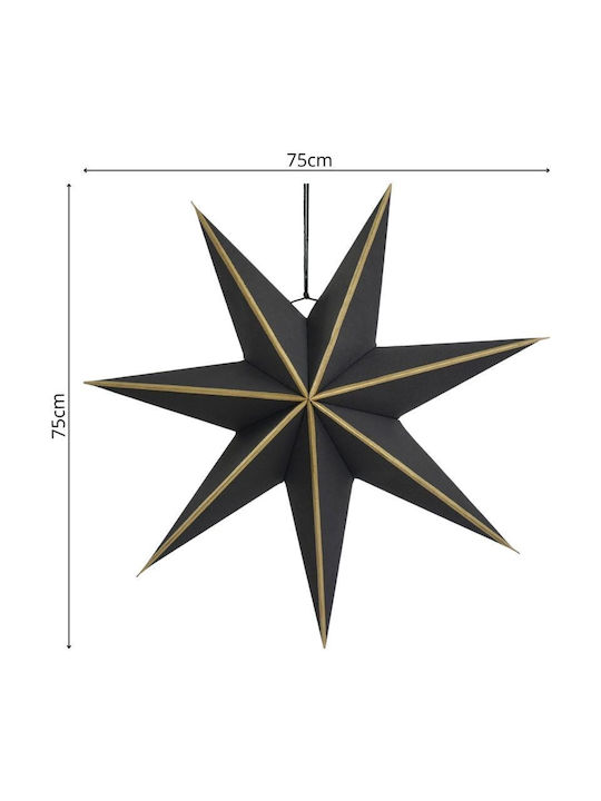 Mica Christmas Decorative Pendant Star Illuminated Paper Cold White 18x75cm