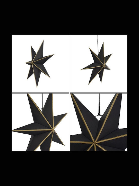 Mica Christmas Decorative Pendant Star Illuminated Paper Cold White 18x75cm