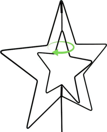 Mica Christmas Decorative Star Metal Black 40x10x50cm