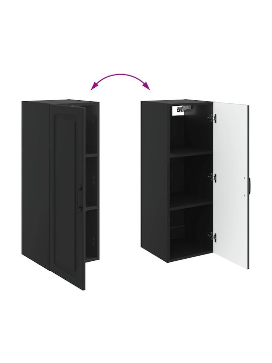 Dulap Suspendat Negru 33x34.5x90 cm