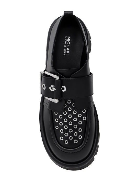 Leather Women's Loafers in Black Colour