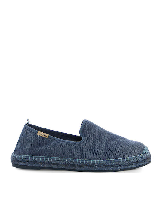 Fabric Men's Espadrilles In Blue Colour