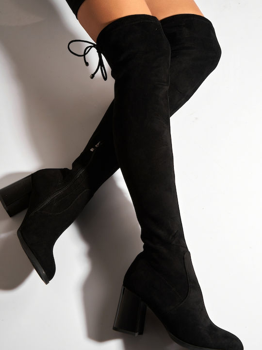 Suede Γυναικείες Μπότες Χιονιού Μαύρες