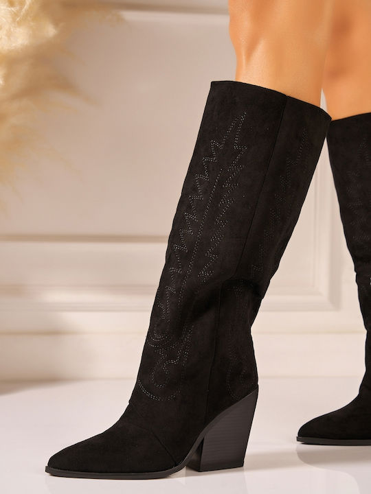 Cizme Dama Suede Negre