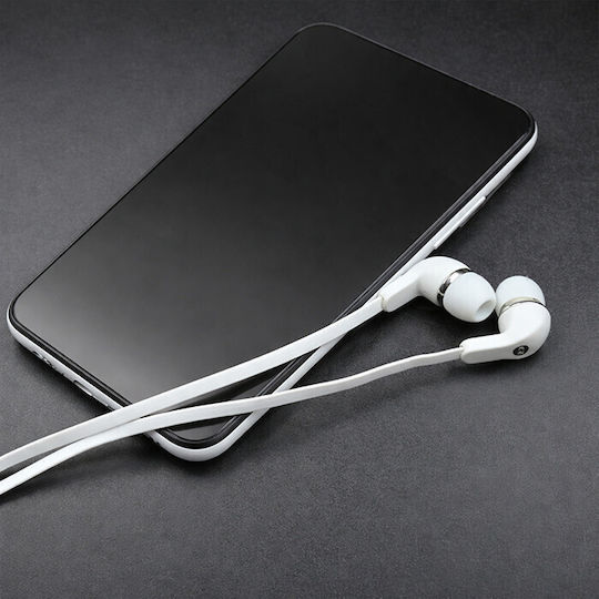 Qoltec 50801 In-ear Handsfree Headphones with Connector 3.5mm White