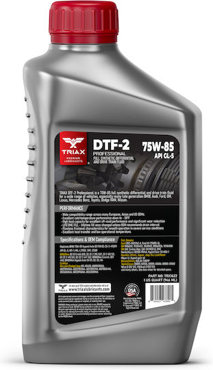 Triax Differential- und Getriebeöl Dtf-2 Professional 75w-85 946ml
