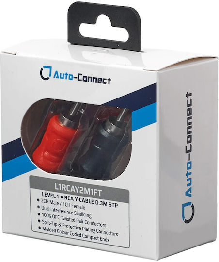 L1rcay2m1ft 2 Male 1 Female Twisted-pair Rca Splitters Level 1 0.3m Auto-connect