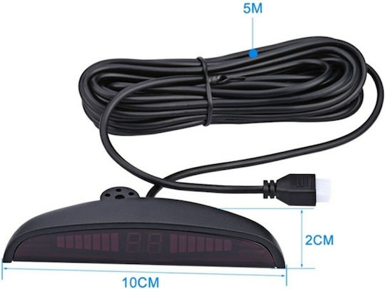 Car Parking System with Screen and 4 Sensors in Silver Color