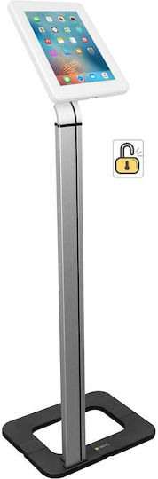Techly Stand with Security Key Tablet Stand Floor Until 10.1" Silver