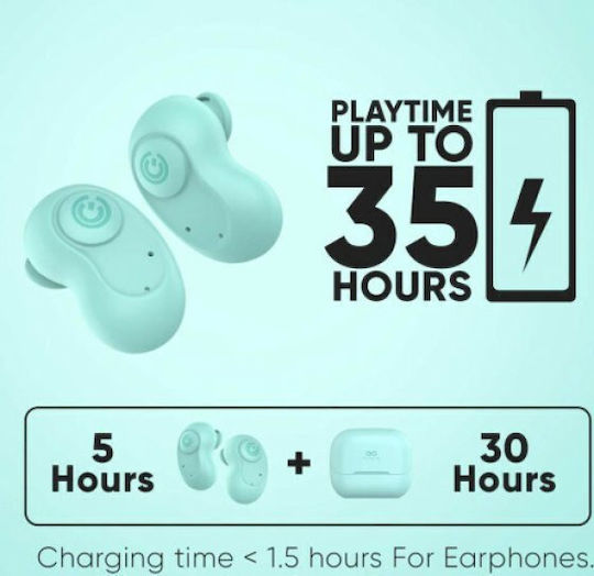Sonic Gear Comfy 1 In ear Bluetooth хендсфри Слушалки с Устойчивост на Пот и Кутийка за Зареждане Мента