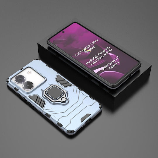 Forcell Magnetic Back Cover Πλαστικό / Tempered Glass Μπλε (Poco M7 Pro)