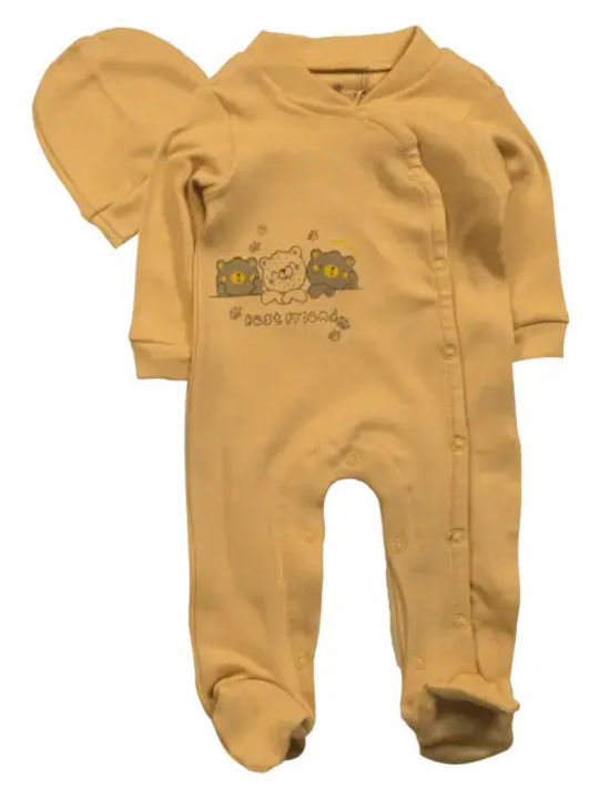 Hashtag Baby Bodysuit Set Long-Sleeved Beige 2pcs