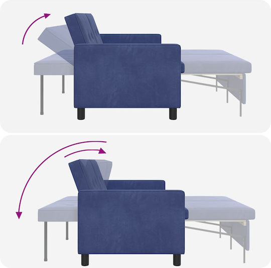 Kinderbett - Schlafsofa Einzel Blau