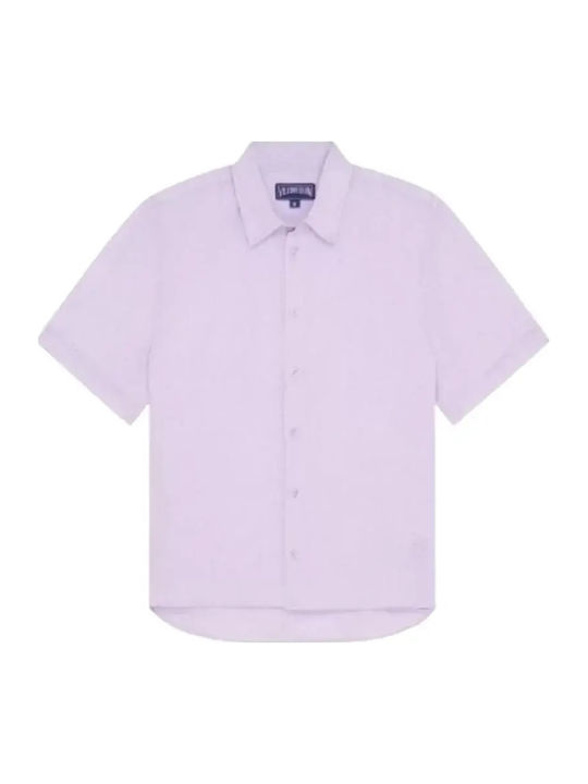 Short Sleeve Linen Shirt Kunzite