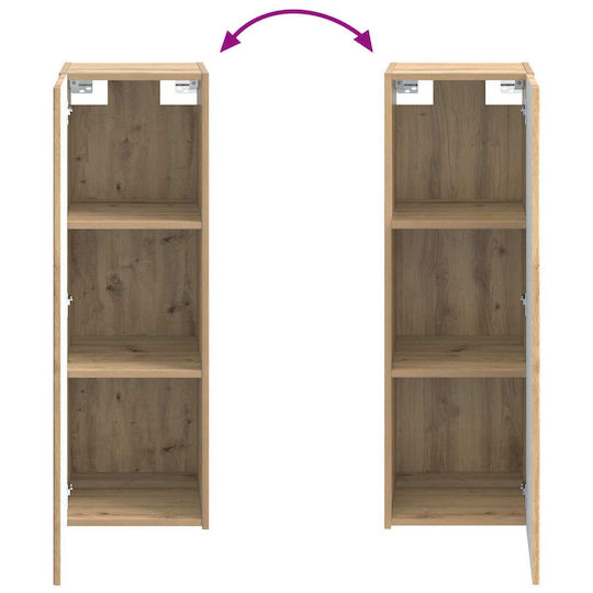 vidaXL Bathroom Cabinet 33x34.5x60cm Oak