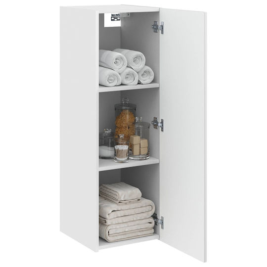 vidaXL Бански Шкаф 33x34.5x100см Бял