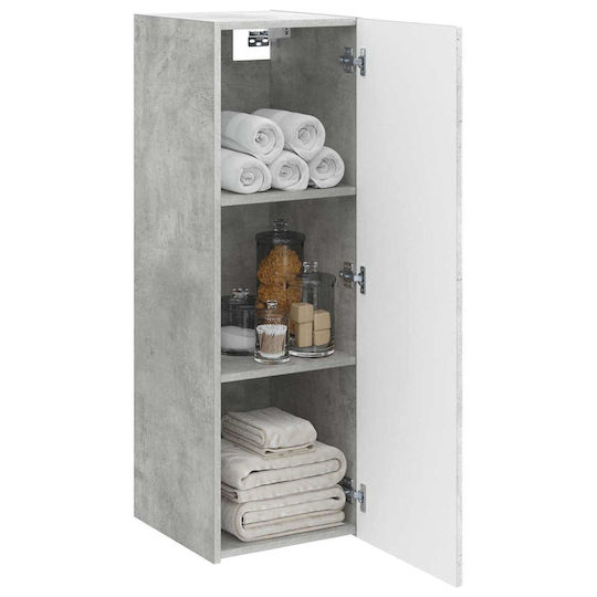 vidaXL Bathroom Cabinet 33x34.5x100cm Gray