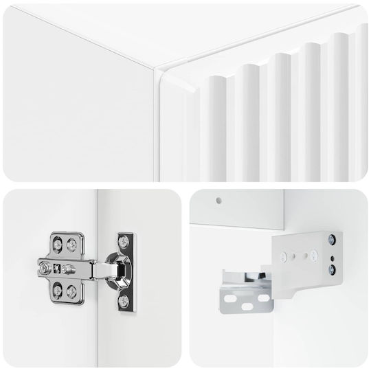 vidaXL Ντουλάπι Μπάνιου 33x34.5x100cm Λευκό