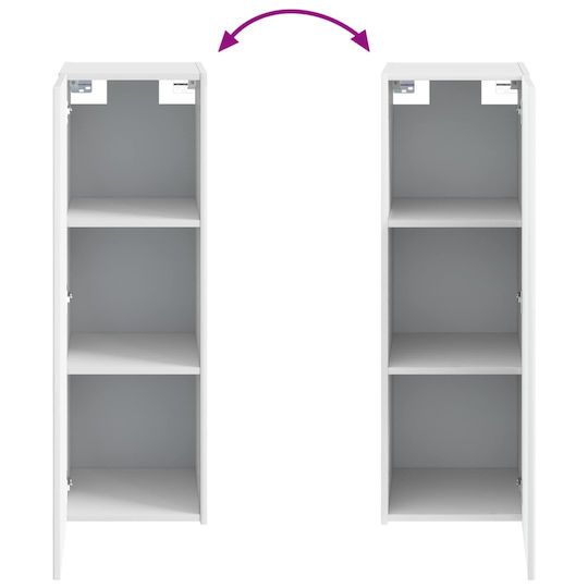 vidaXL Ντουλάπι Μπάνιου 33x34.5x100cm Λευκό