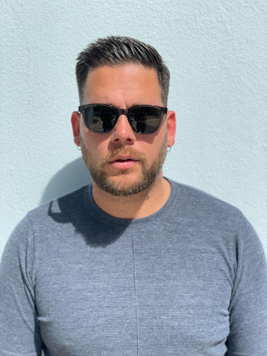 Hoffman Men's Sunglasses with Grey Frame and Grey Lens HF8436 C3