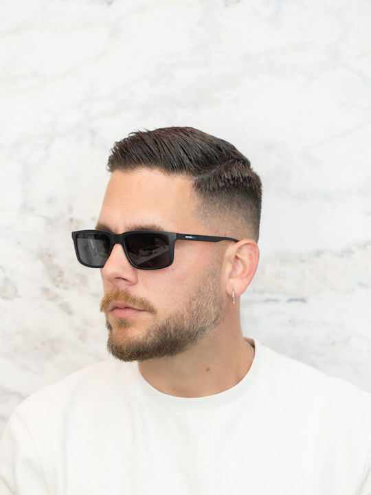 Hoffman Men's Sunglasses with Black Frame and Black Lens HB80110 C1