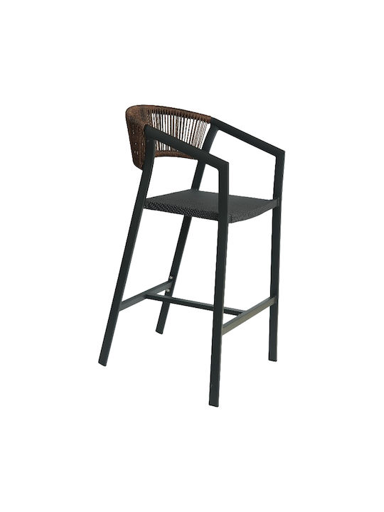 Băncuță Bar Din Aluminiu Antracit 55x56x99cm Băncuță Bar Din Aluminiu Antracit 55x56x99cm