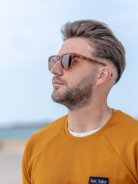 Tailor Made Unisex Sonnenbrillen mit Braunem Rahmen und Braunen Gläsern AT8143