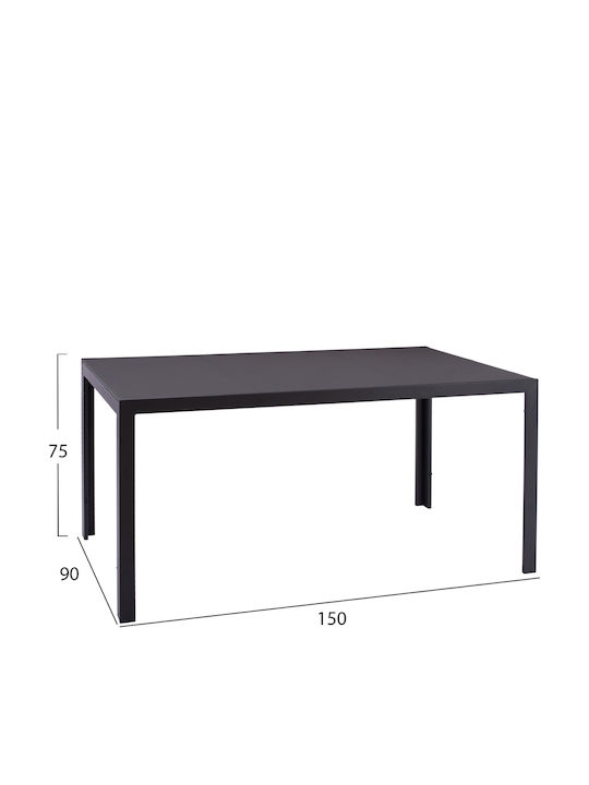 Dining Room Set Miri with 6 Chairs 150x90cm