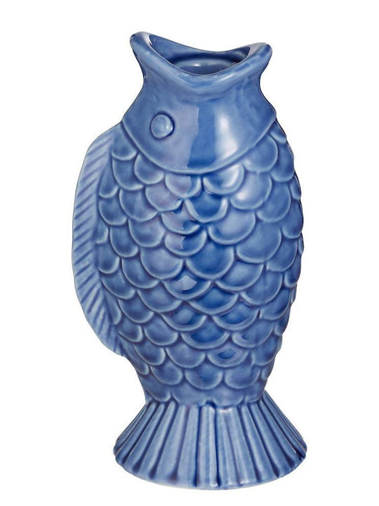 Seaside Kerzenhalter Keramik Form Fisch 20cm Blau Blau Keramik Länge 11cm X Breite 9cm X Höhe 20cm