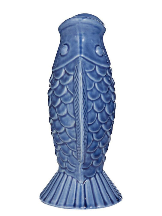 Seaside Kerzenhalter Keramik Form Fisch 20cm Blau Blau Keramik Länge 11cm X Breite 9cm X Höhe 20cm