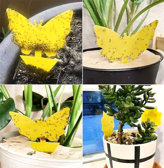 Insekten Leimfalle – Baumform – M7,8xH12,4cm – Starker doppelseitiger Kleber – Gelb 1 Stück