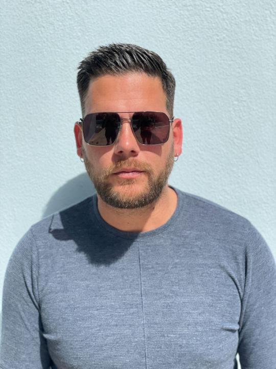 Hoffman Men's Sunglasses With Gold Frame HF8434 C3
