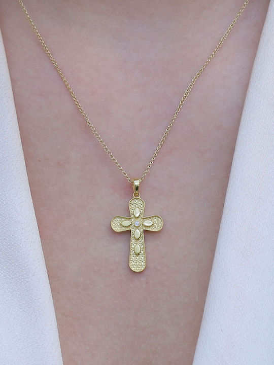 Damen Gold Byzantiner Kreuz 9K Ohne Kette