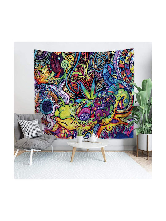FRIPIA Tapiserie Decorativă Lucrată Manual Multicoloră Din Țesătură 150x130cm