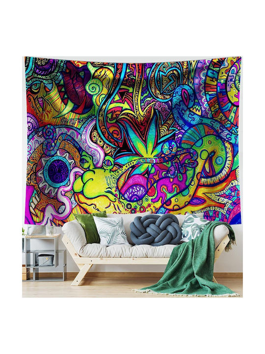FRIPIA Tapiserie Decorativă Lucrată Manual Multicoloră Din Țesătură 150x130cm