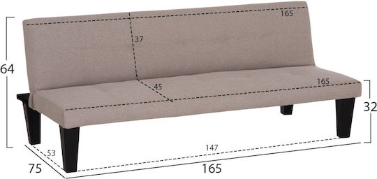 Τριθέσιος Καναπές Κρεβάτι από Δερματίνη 165x75x64εκ. Τριθέσιος Καναπές Κρεβάτι από Δερματίνη 165x75x64εκ.