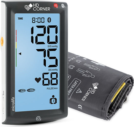 Microlife HD Corner BP A7 Touch BT Electronic Arm Blood Pressure Monitor Accuracy with Arrhythmia Detection & Bluetooth
