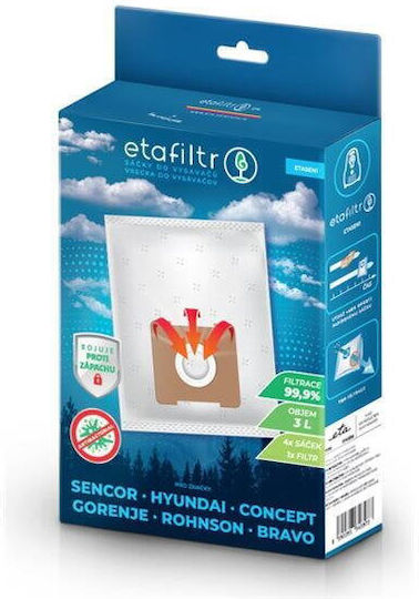 ETA Saci Pentru Aspiratoare 4 Bucăți Compatibile Cu Aspirator Rohnson Samsung Sencor