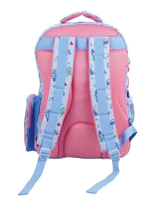 Gim Stitch Σχολική Τσάντα Πλάτης Δημοτικού Πολύχρωμη με Θήκη για Παγούρι 2026
