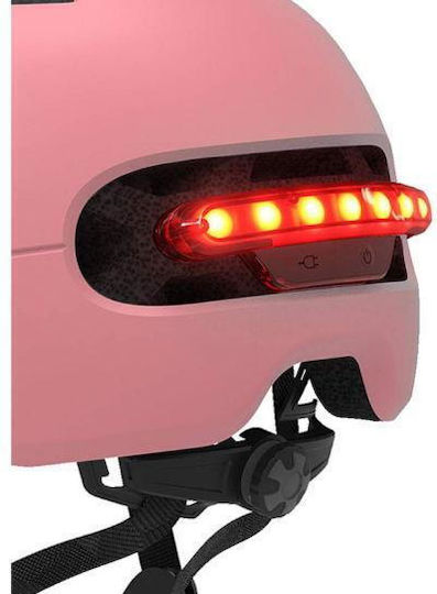 Smart4u SH50M Κράνος για Ηλεκτρικό Scooter / Hoverboard Κράνος με LED Ροζ Xiaomi σε Ροζ Χρώμα