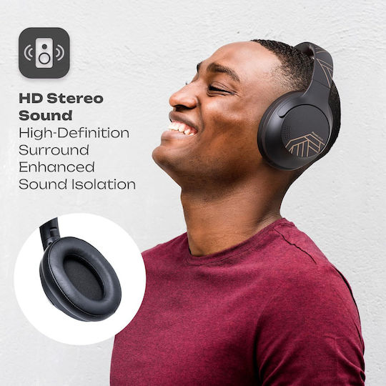 PowerLocus P3 Upgrade Безжични / Жични Over Ear Слушалки с 50 Часа Работа Черни