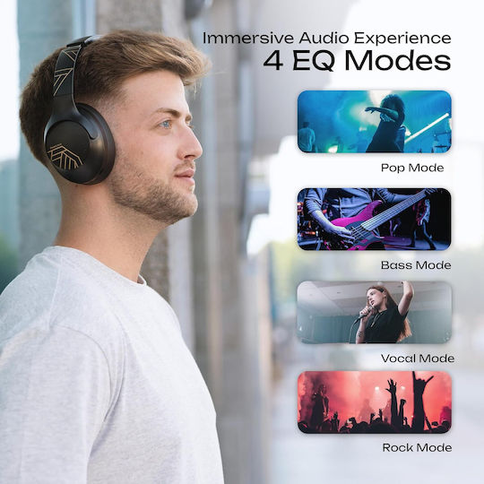 PowerLocus P3 Upgrade Безжични / Жични Over Ear Слушалки с 50 Часа Работа Черни