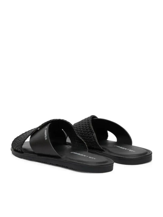 Leather Men's Sandals in Black Colour