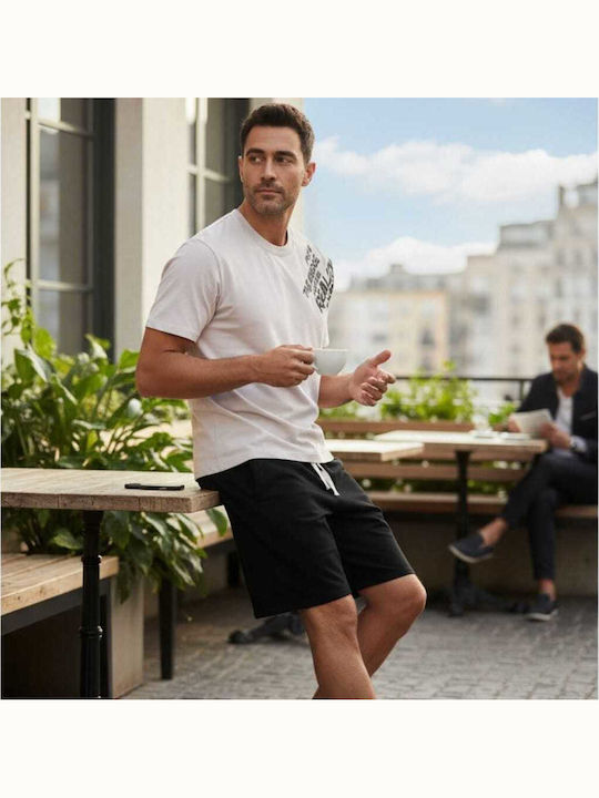 Sports Men's Shorts Set White/Black