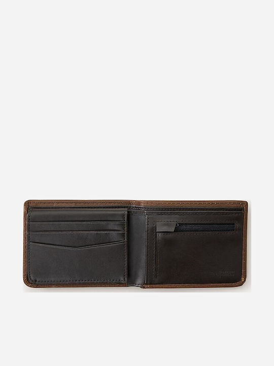 Leather Men's Travel Wallet With RFID Brown