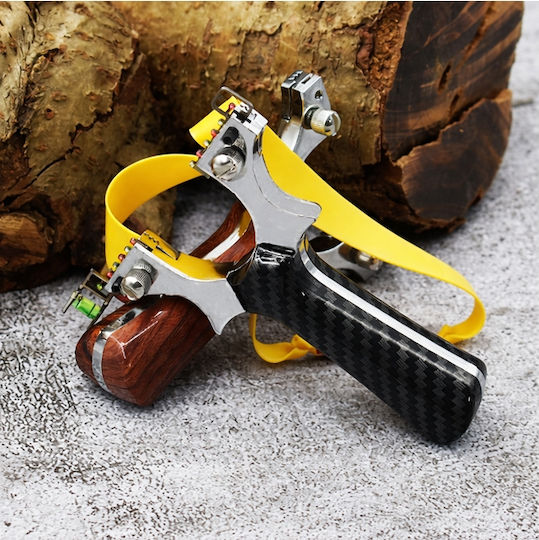 Professional Slingshot 3 Bands Depox Carbon Imitation Handle 12 Cm