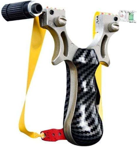 Professional Slingshot 3 Bands Depox Carbon Imitation Handle 12 Cm